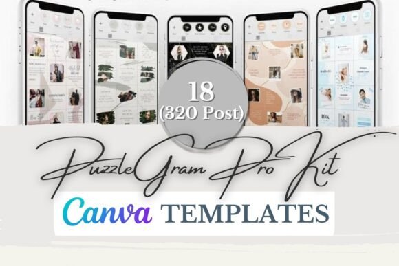 18 (320 Post) Puzzlegram Canva Templates: A Grid Strategy