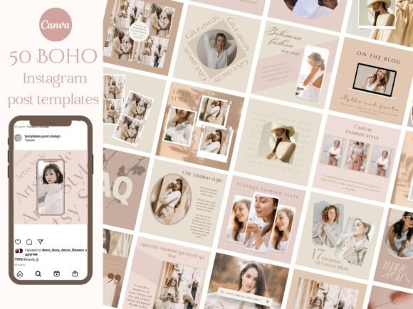 50 Neutral Instagram Post Templates for Clean Branding
