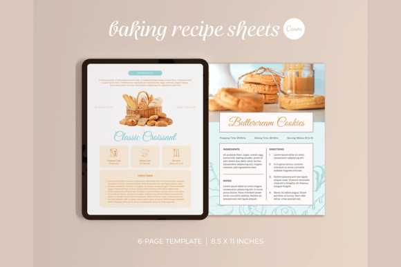 Baking Recipe Sheets Canva Templates: Design Your Culinary Brand