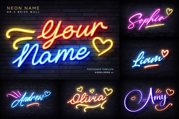 Create Stunning Glow Effects with Neon Names Templates