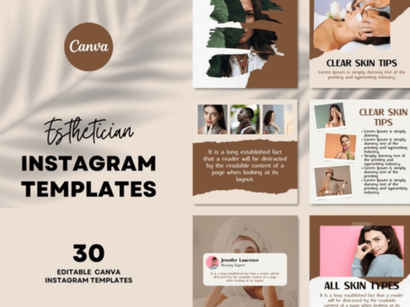 Esthetician Canva Post Templates: Elevate Your Skincare Brand