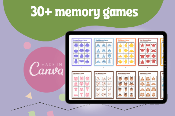 Memory Game Canva Templates Free for Pro and Education