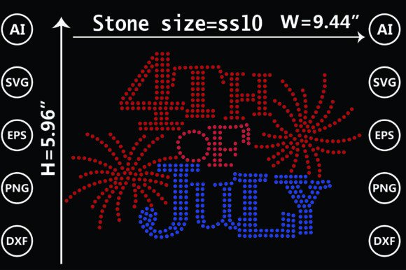 Spark Your Projects: The 4th of July Rhinestone Templates Design