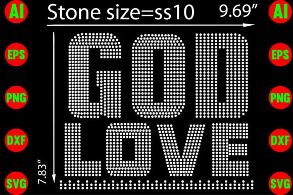 Sparkle and Substance: God Love Rhinestone Templates Design