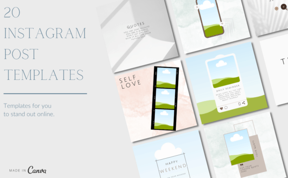 Transform Your Feed with 20 Instagram Posts Templates Canva