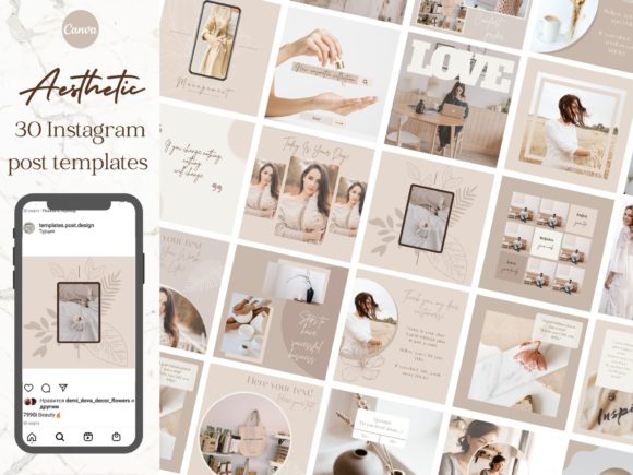 Transform Your Feed with Aesthetic Instagram Brand Post Templates